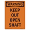 Signmission Safety Sign, OSHA WARNING, 14" Height, Keep Out Open Shaft, Portrait OS-WS-D-1014-V-13293 - alternate 1